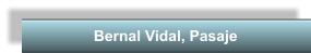 Bernal Vidal, Pasaje